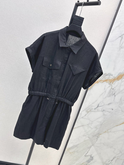 Bottega 25ss Linen jumpsuit