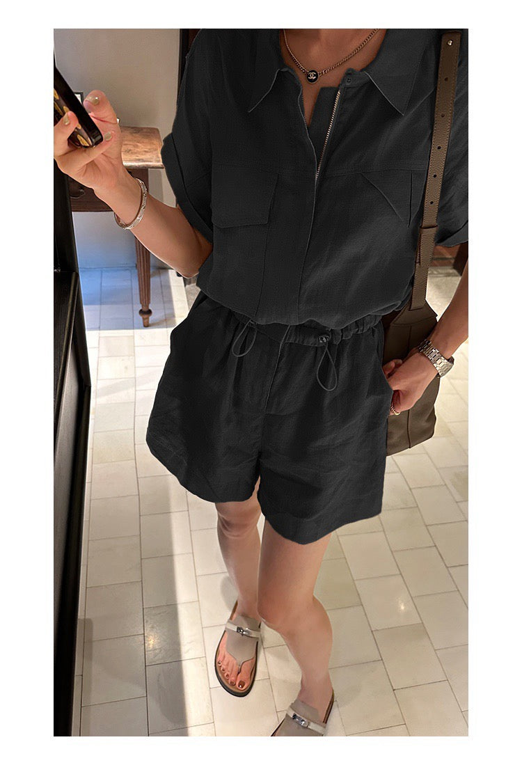 Bottega 25ss Linen jumpsuit