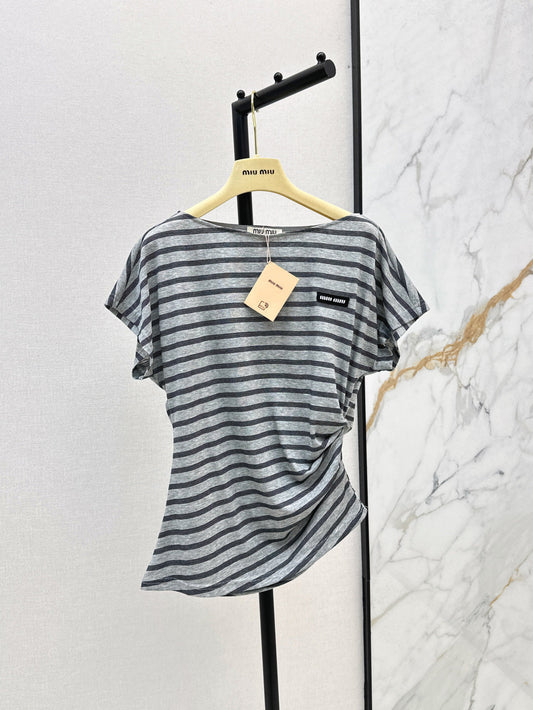 Miu 25ss off-shoulder t-shirt