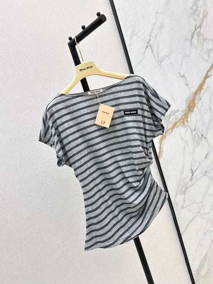 Miu 25ss off-shoulder t-shirt