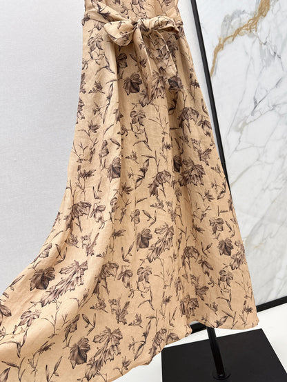 CD 25ss linen print dress
