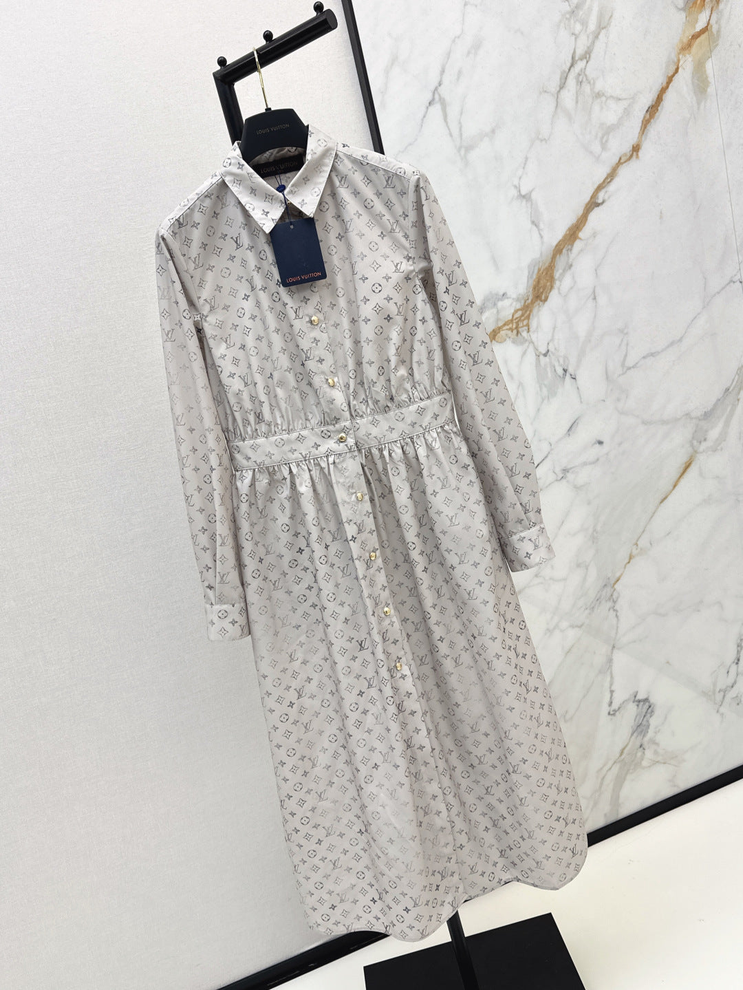 Louis 25ss print shirt dress