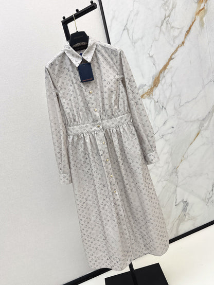 Louis 25ss print shirt dress