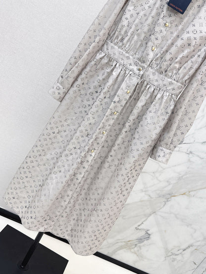 Louis 25ss print shirt dress