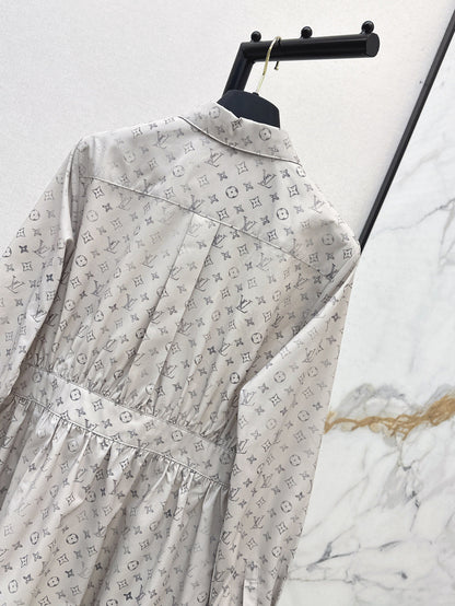 Louis 25ss print shirt dress