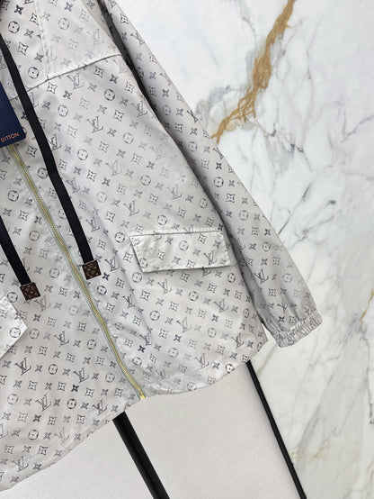 Louis 25ss print hooded jacket