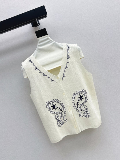 Max 25ss embroidered vest