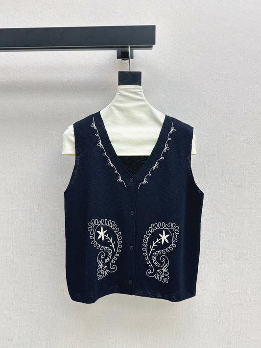 Max 25ss embroidered vest