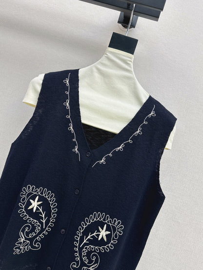 Max 25ss embroidered vest