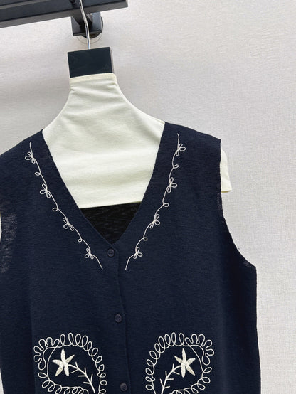 Max 25ss embroidered vest