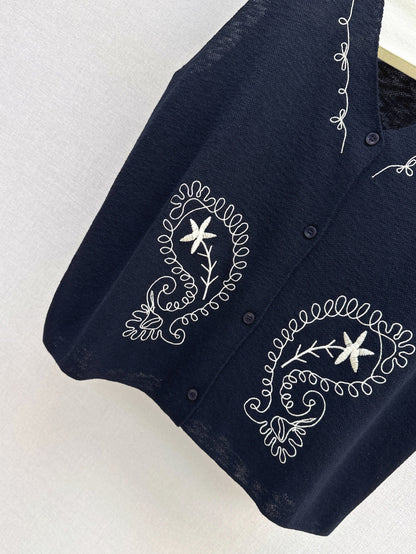 Max 25ss embroidered vest