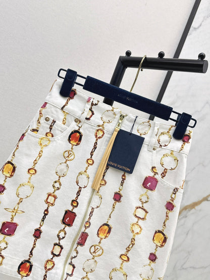 Louis 25ss print skirt