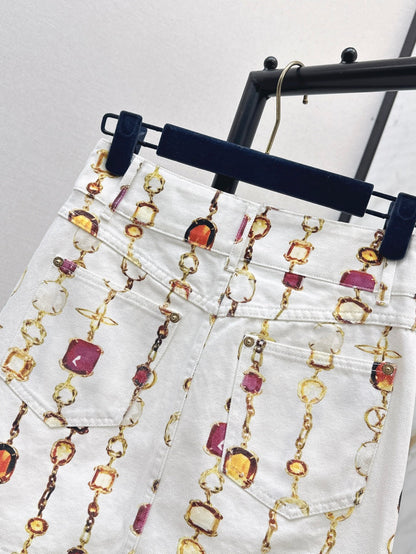 Louis 25ss print skirt