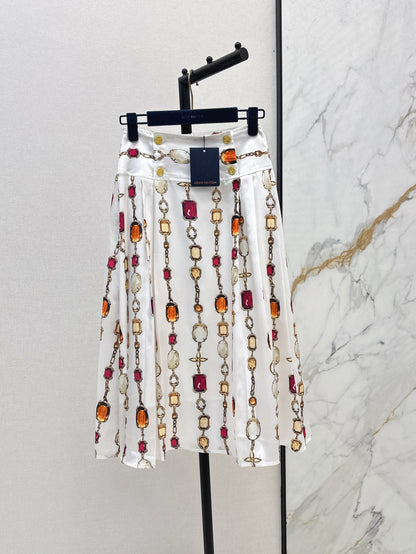Louis 25ss print skirt
