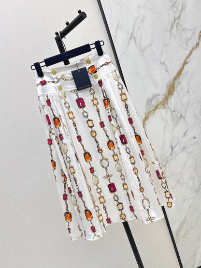 Louis 25ss print skirt