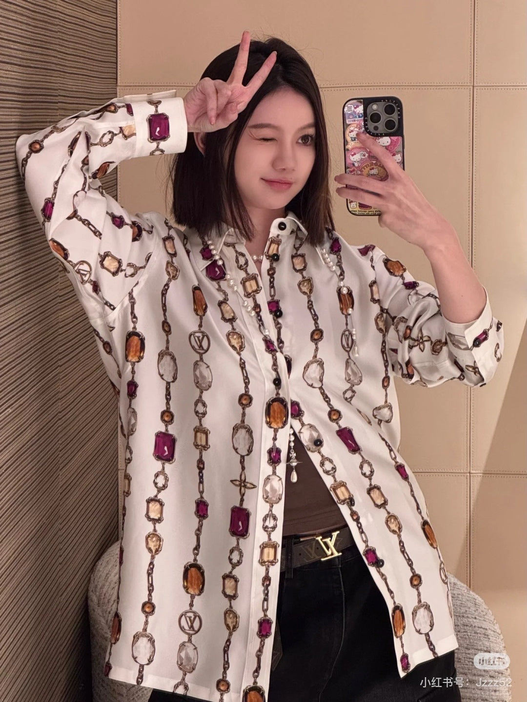 Louis 25ss print shirt