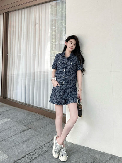 Fend 25ss jacquard suit