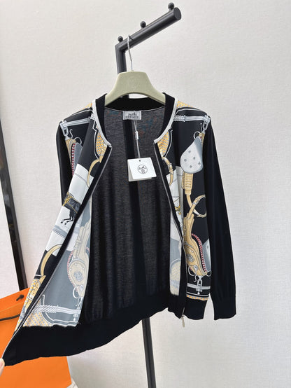 Herm 25ss print knit shirt