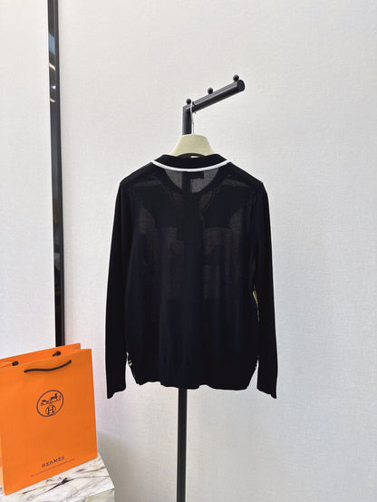 Herm 25ss print knit shirt