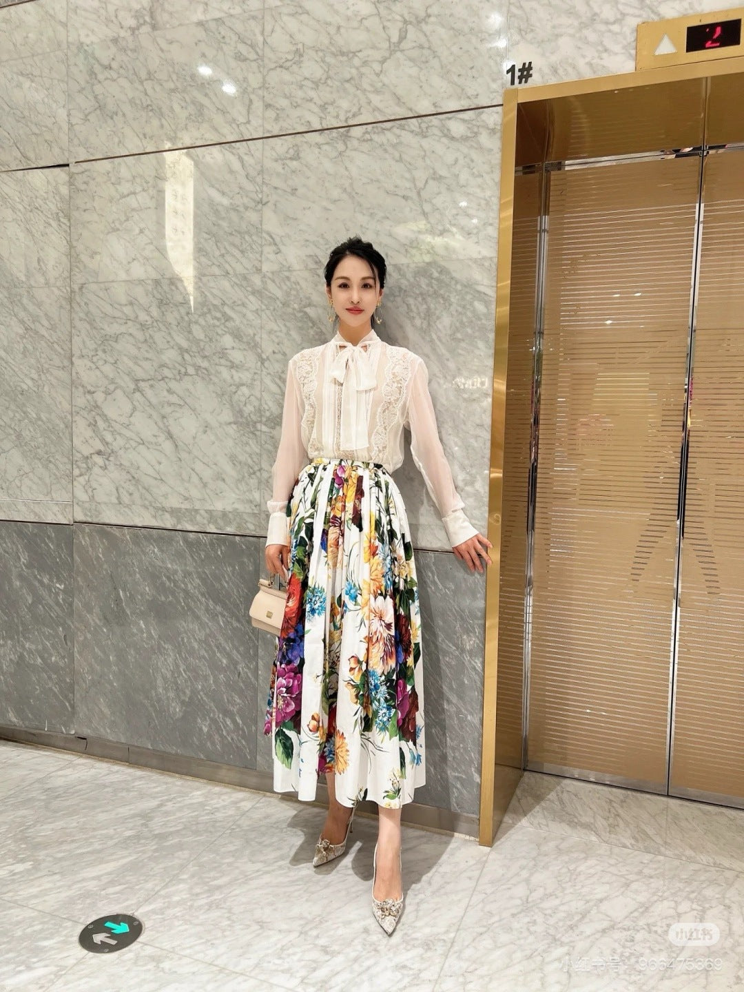 Dolce 25ss print skirt