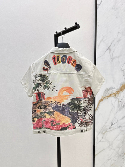 CD 25ss print denim jacket