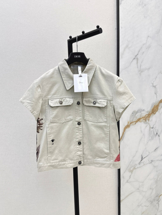 CD 25ss print denim jacket