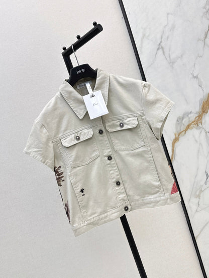 CD 25ss print denim jacket