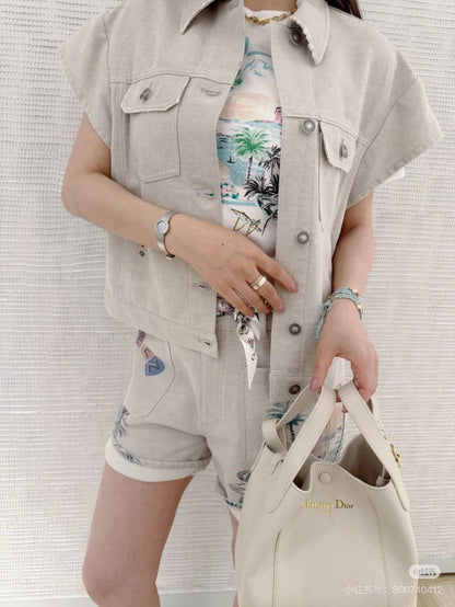 CD 25ss print denim jacket