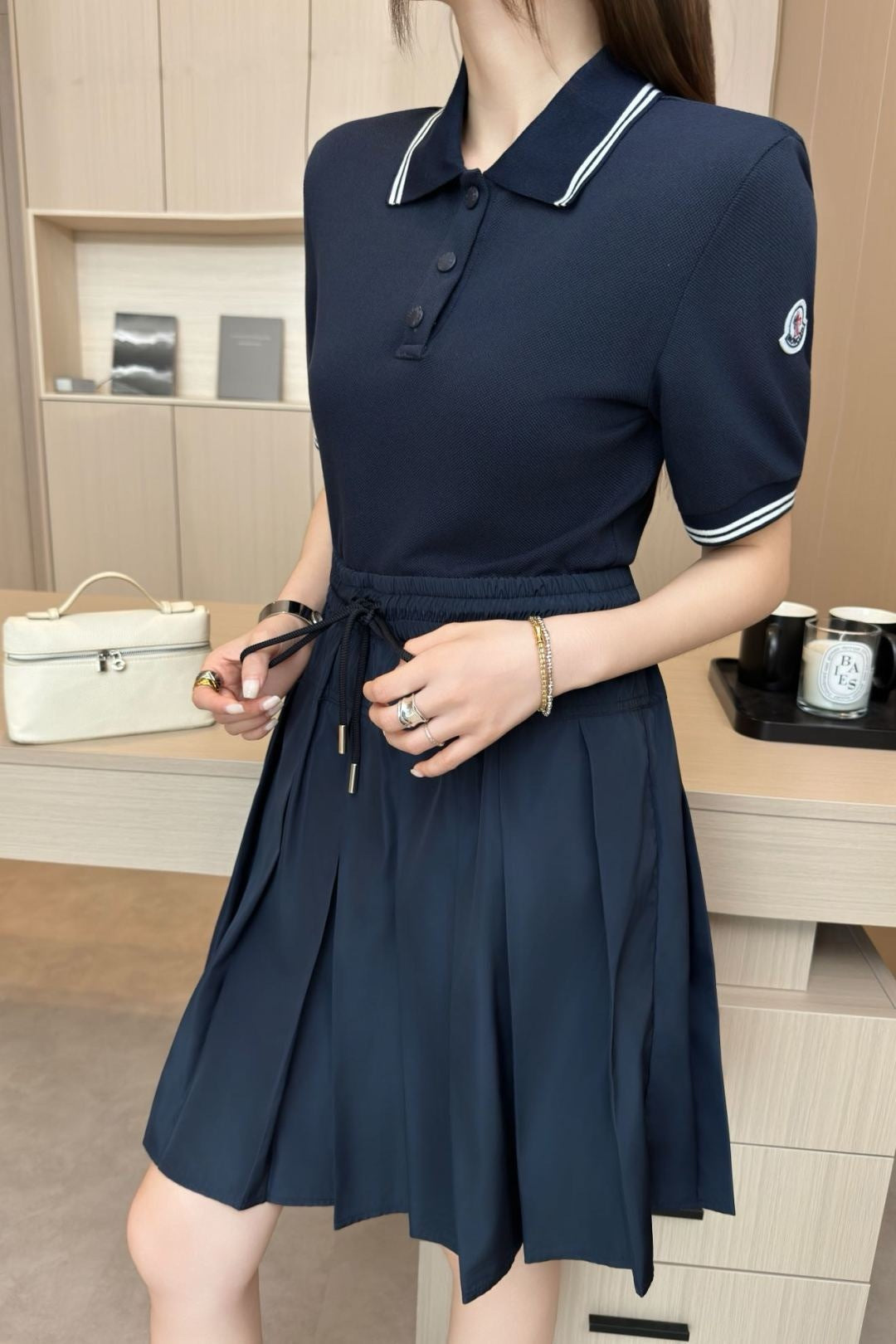 Monc 25ss drawstring dress