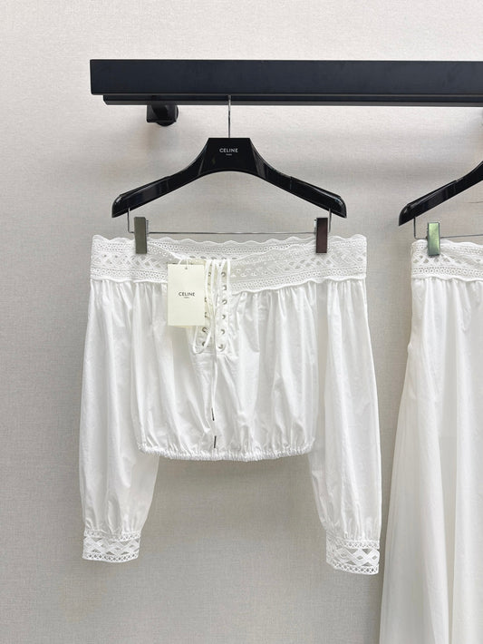 Celi 25ss off-shoulder shirt