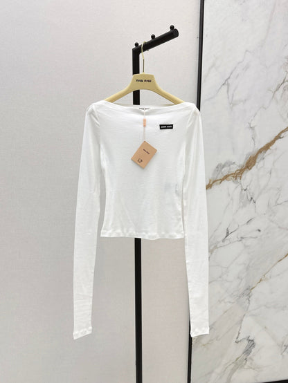 Miu 25ss off-shoulder shirt