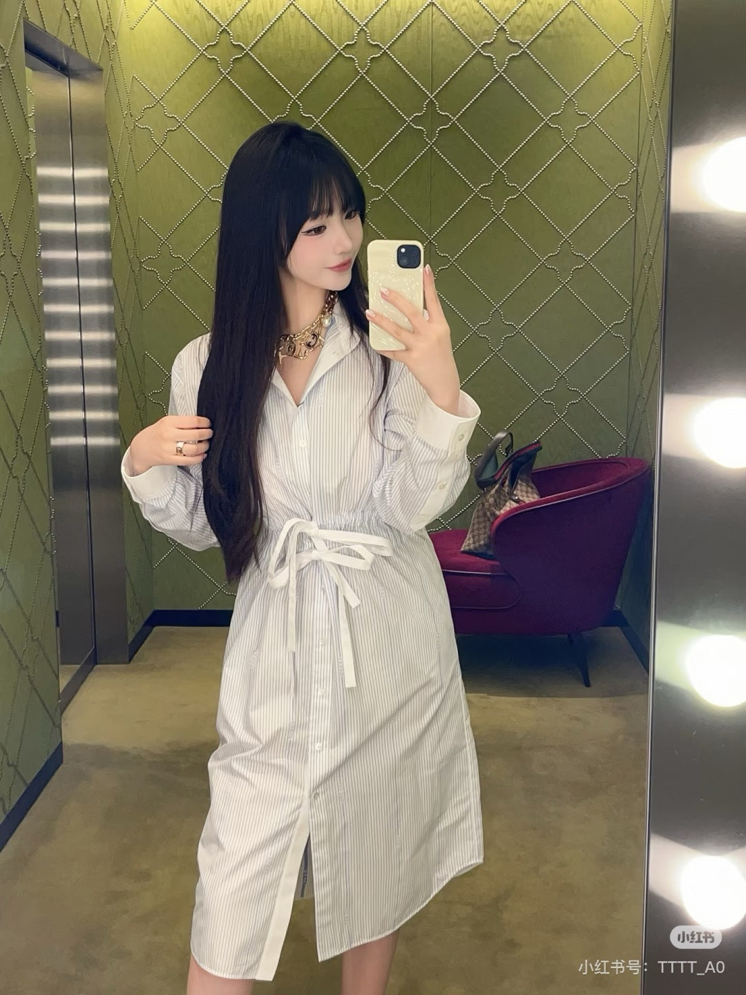 Guc 25ss shirt dress