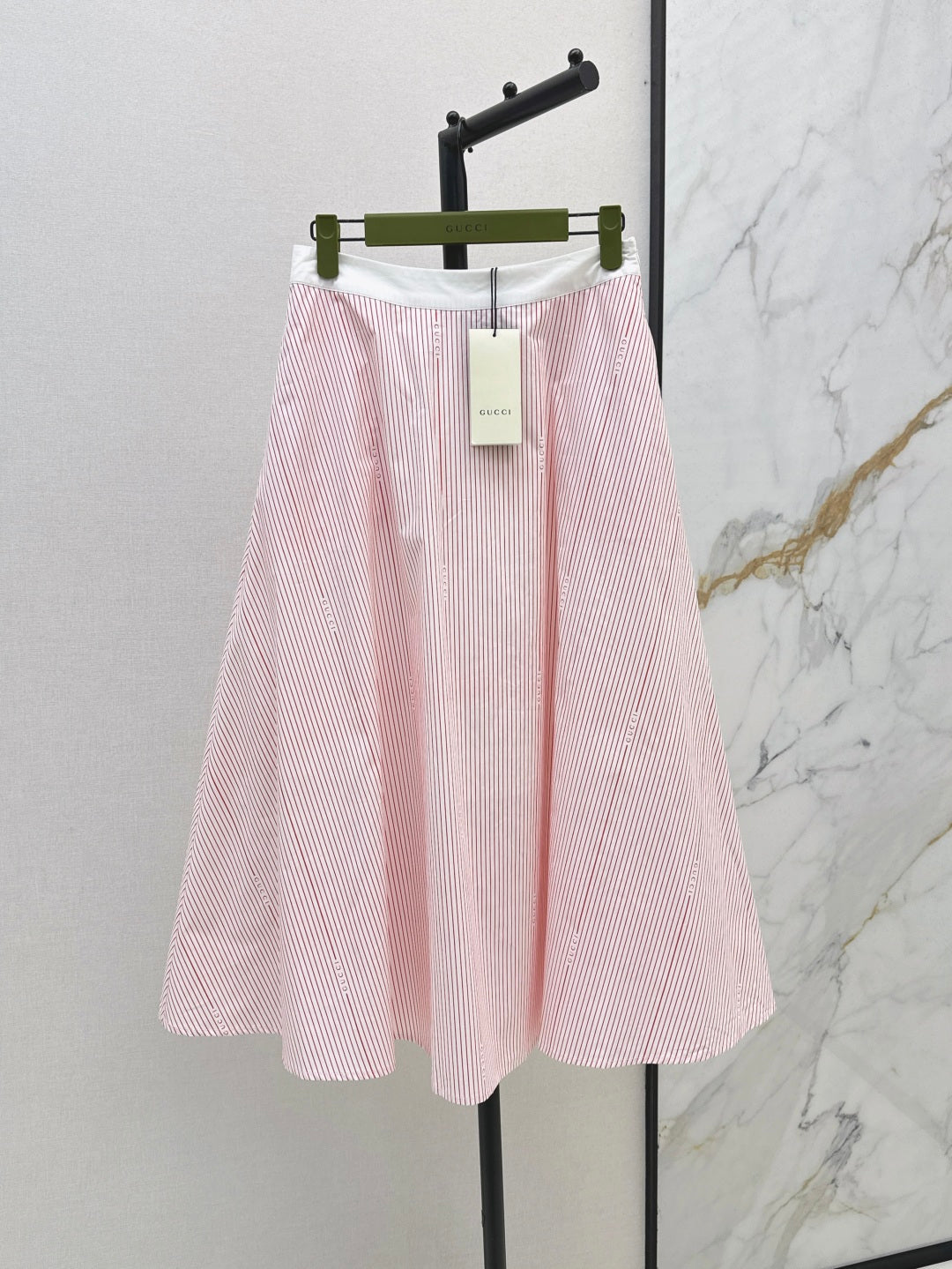 Guc 25ss striped skirt