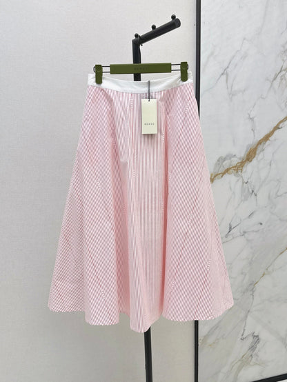 Guc 25ss striped skirt