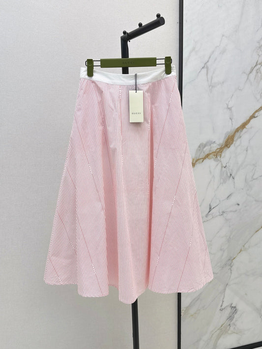 Guc 25ss striped skirt