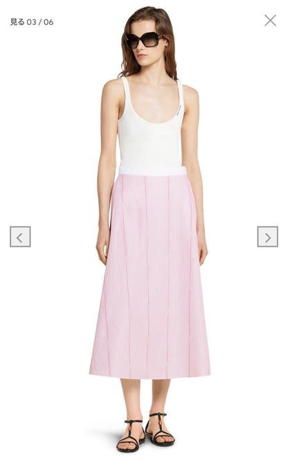 Guc 25ss striped skirt