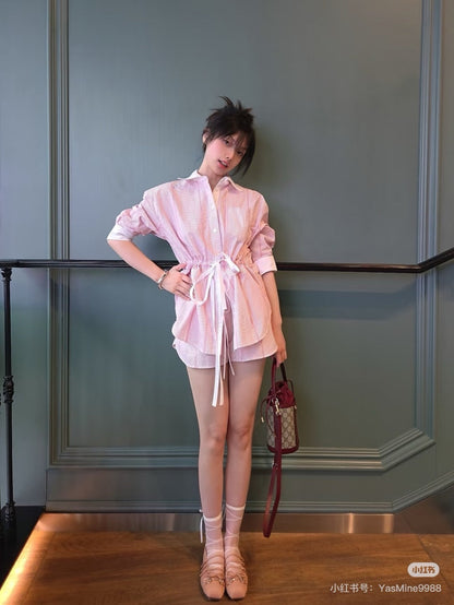 Guc 25ss drawstring shirt