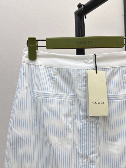 Guc 25ss striped skirt