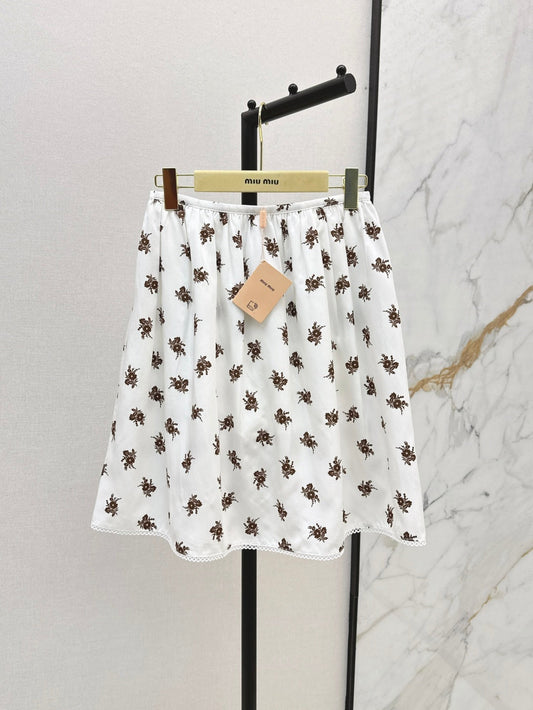 Miu 25ss print skirt