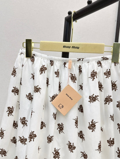 Miu 25ss print skirt