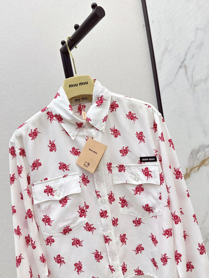 Miu 25ss print shirt