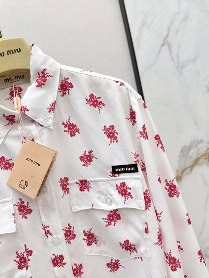 Miu 25ss print shirt