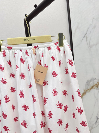 Miu 25ss print skirt