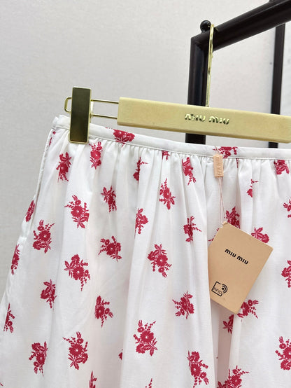Miu 25ss print skirt