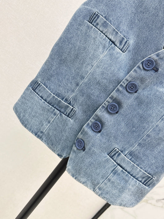 Max 25ss denim vest