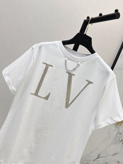 Louis 25ss beaded t-shirt