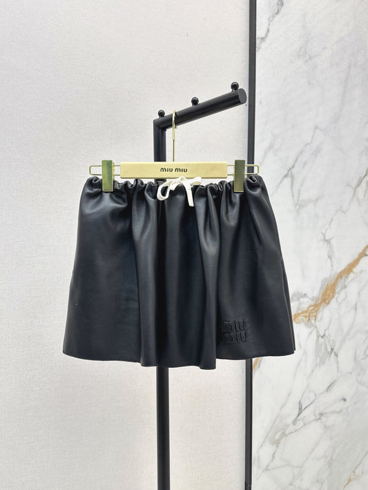 Miu 25ss leather skirt