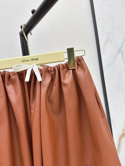 Miu 25ss leather skirt