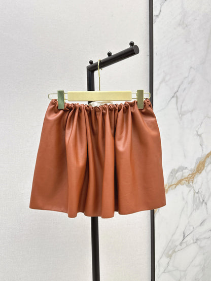 Miu 25ss leather skirt