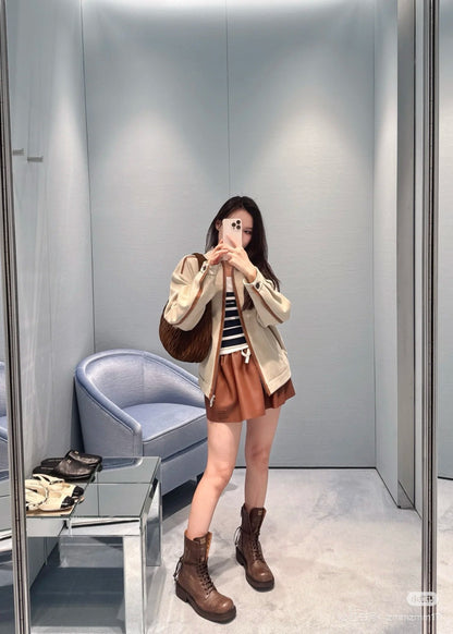 Miu 25ss leather skirt